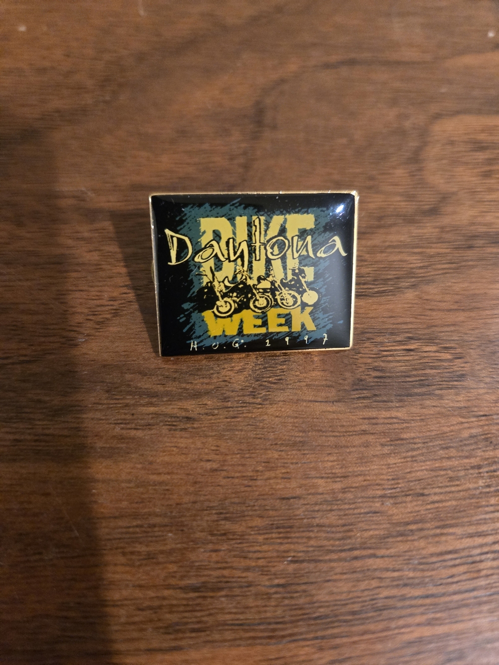 Harley-Davidson Daytona Week Black and Yellow Enamel Pin